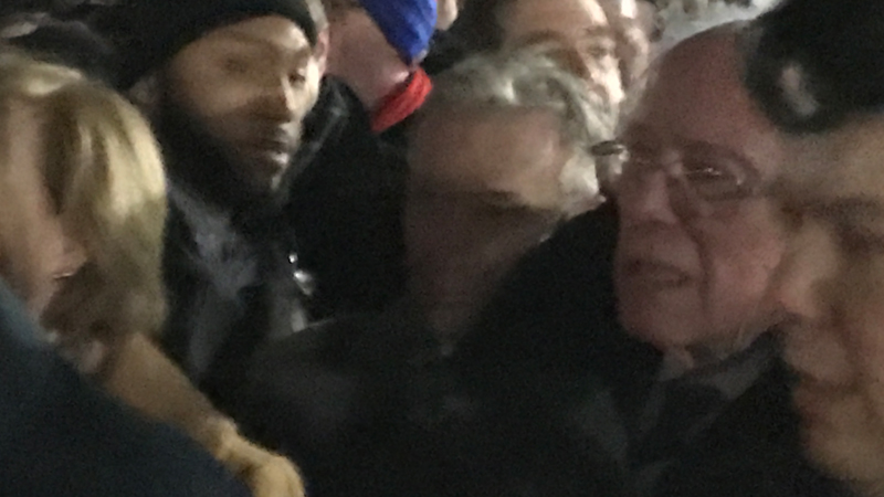 Senator Bernie Sanders making his way about 3 feet from me.
